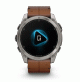 fēnix 8 – 51 mm, AMOLED - Sapphire, Titanium with Chestnut Leather Band - 010-02905-40 - Garmin